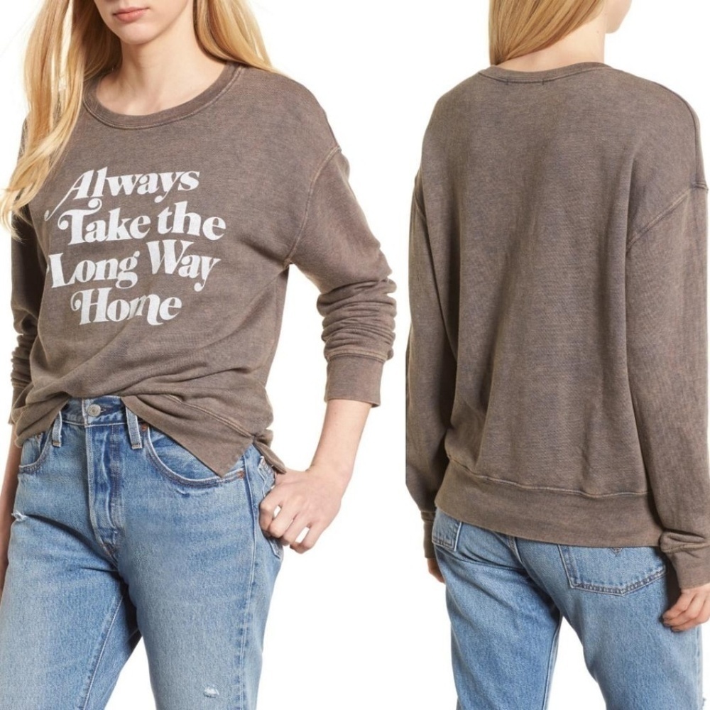 Junk Food Always Take the Long Way Home Sweatshirt - Picture 1 of 5
